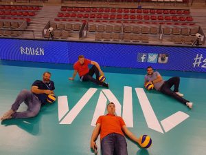 Yoan et la team animation de la Volleyball Nations League à Lille