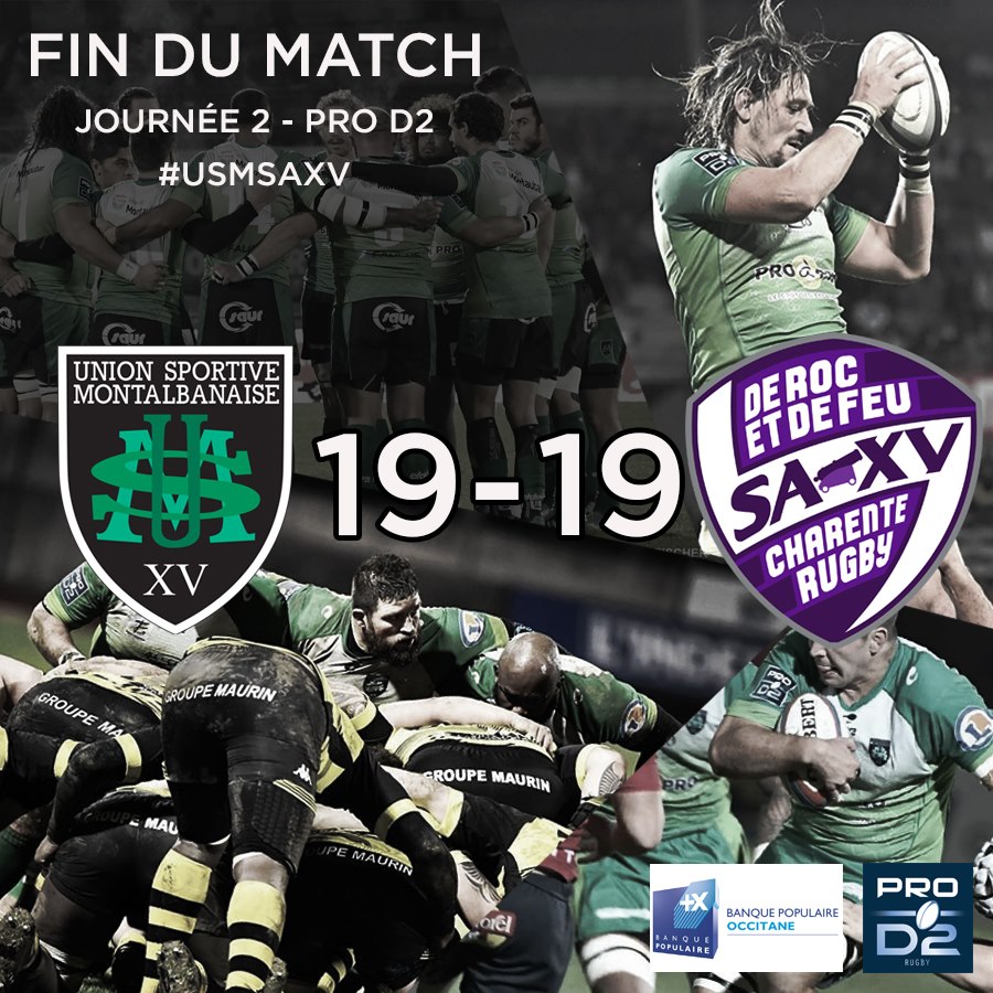 Le match s'est soldé par un match nul 19-19 et Yoan était le speaker pour Sapiac Rugby