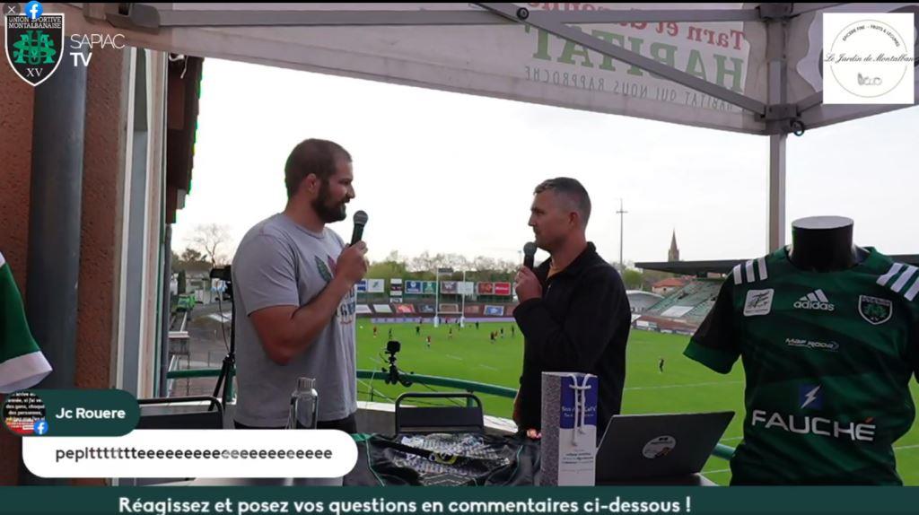 Yoan, présentateur Commentateur de la Sapiac TV pour le club de rugby de Montauban