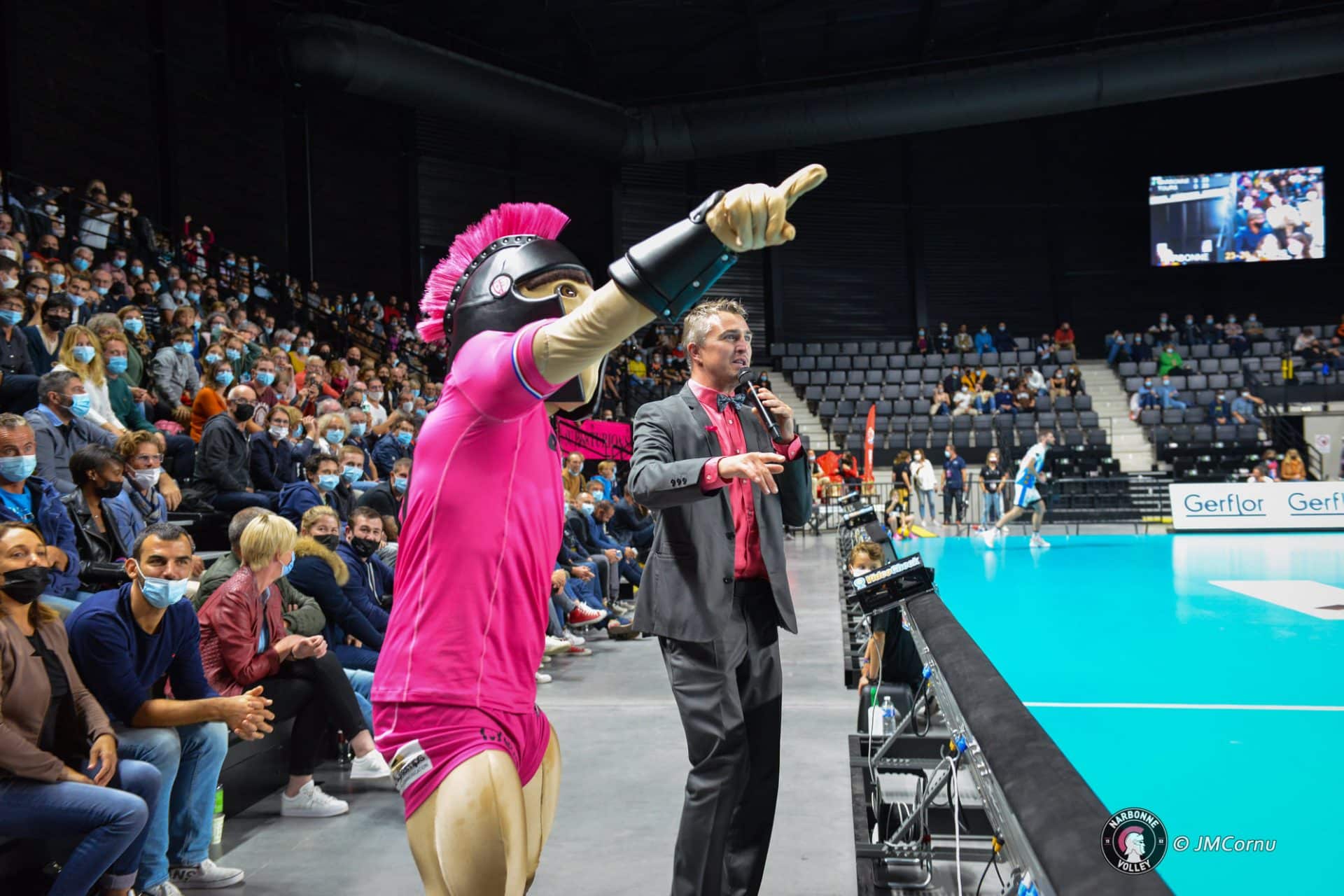 Yoan,n ambianceur speaker pour le Narbonne Volley