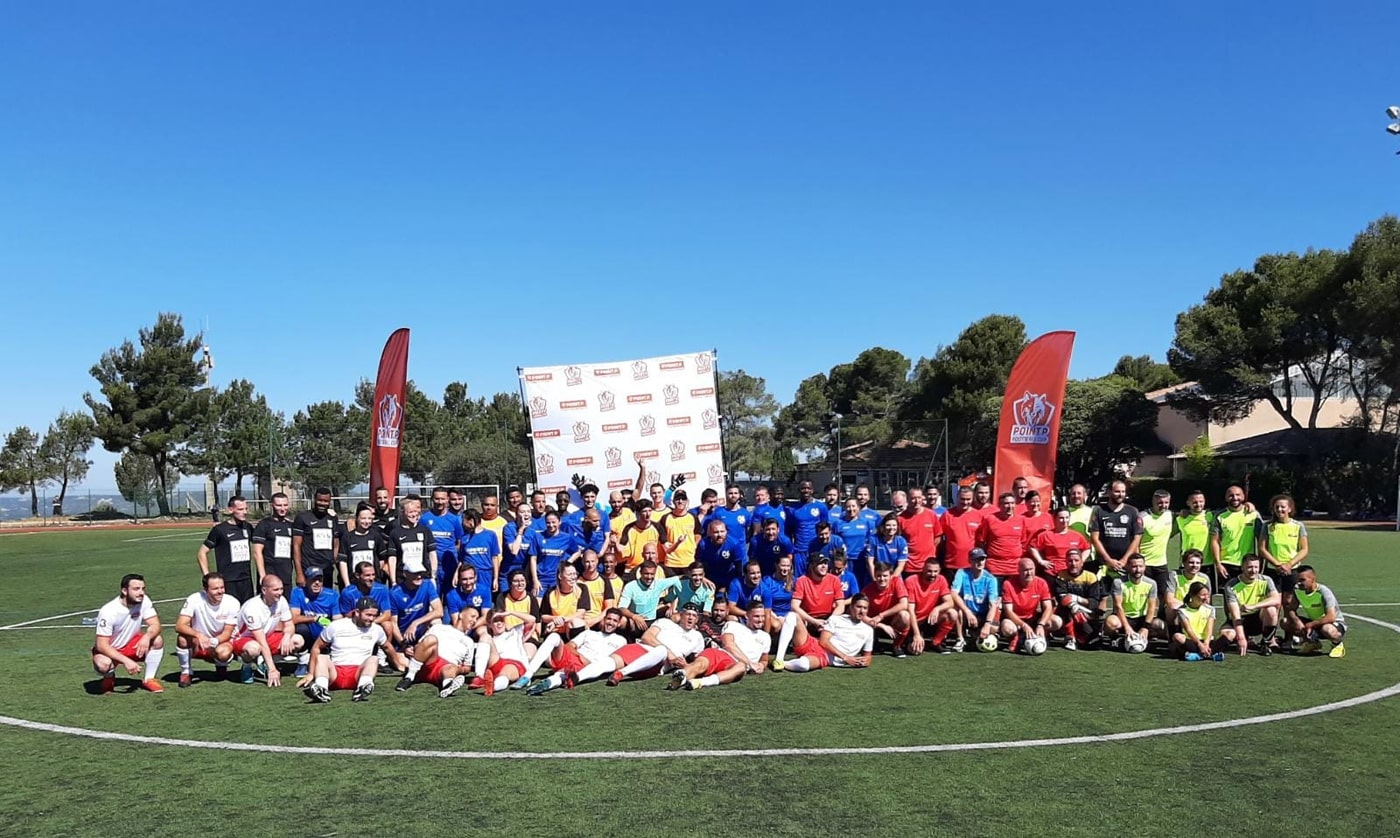 Yoan à l'animation micro du tournoi de football de Point P